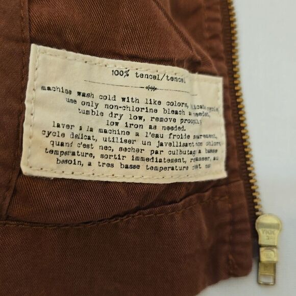 - Anthropologie Cartonnier tencel brick red light jacket 12 - Picture 7 of 10